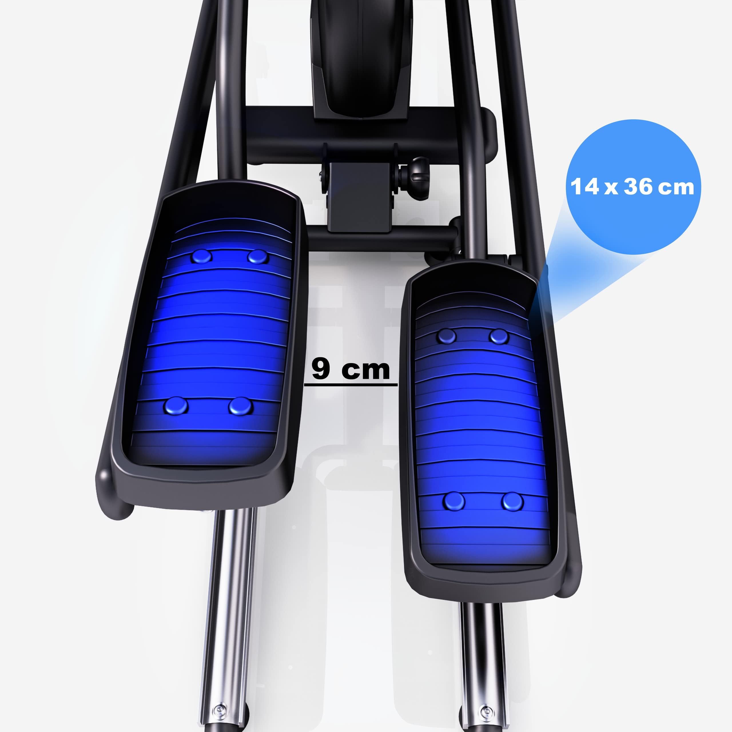MAXXUS Crosstrainer CX 4.3f - Klappbar, 135kg, LCD-Display, TÜV, App, 24kg Schwungmasse, 16 Widerstandsstufen, 12 Programme, Magnetbremse, Tablethalterung - Ellipsentrainer für Zuhause, Heimtrainer