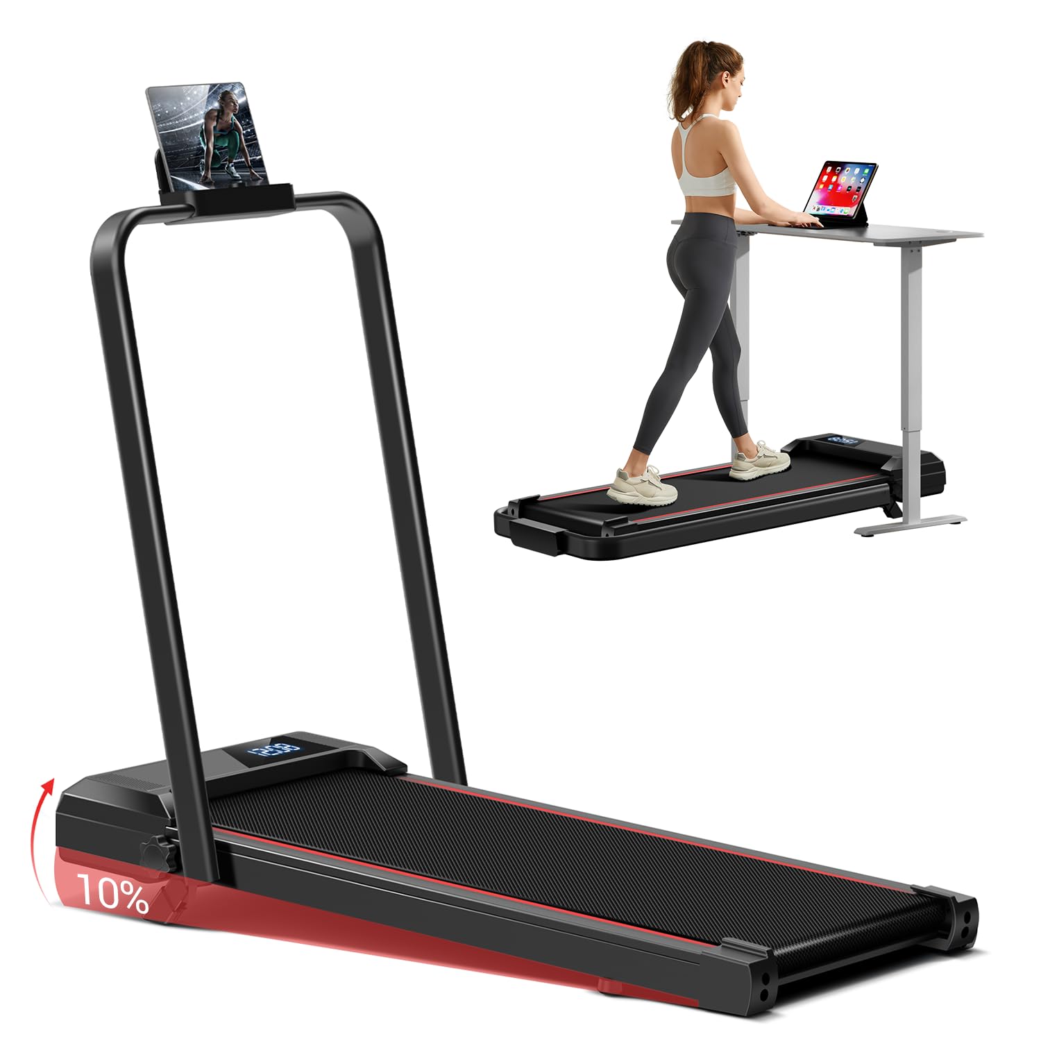 CURSOR Laufband für Zuhause Klappbar, Laufband mit Steigung für Zuhause mit Bürstenlosem Motor, Walking Pad mit Steigung