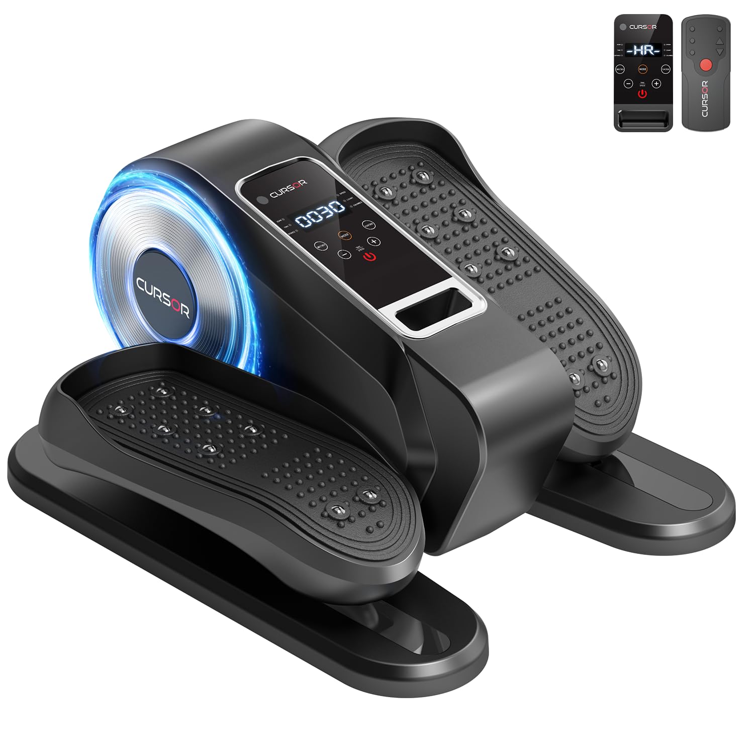 UMAY Mini-Ellipsentrainer mit 12 Geschwindigkeitsstufen, manueller & automatischer Modus für Zuhause und Büro, elektrisches Beinpedal mit Fernbedienung für Senioren