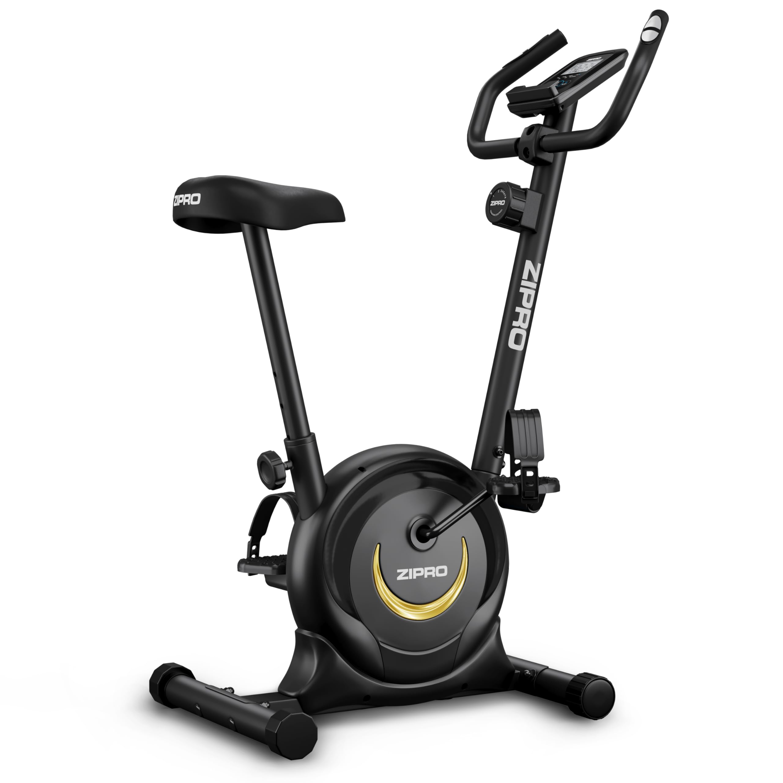 ZIPRO One S Heimtrainer Fahrrad - Magnetischer Widerstand, Leiser Betrieb, Verstellbarer Komfort, LCD-Display, Pulsmessung, Kalorienanzeige, Kompakt für Zuhause, Smartphone-Halter, Max 110kg
